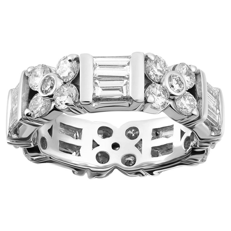 Diamond Gold Eternity Band Ring Estate Fine Jewelry For Sale at 1stDibs