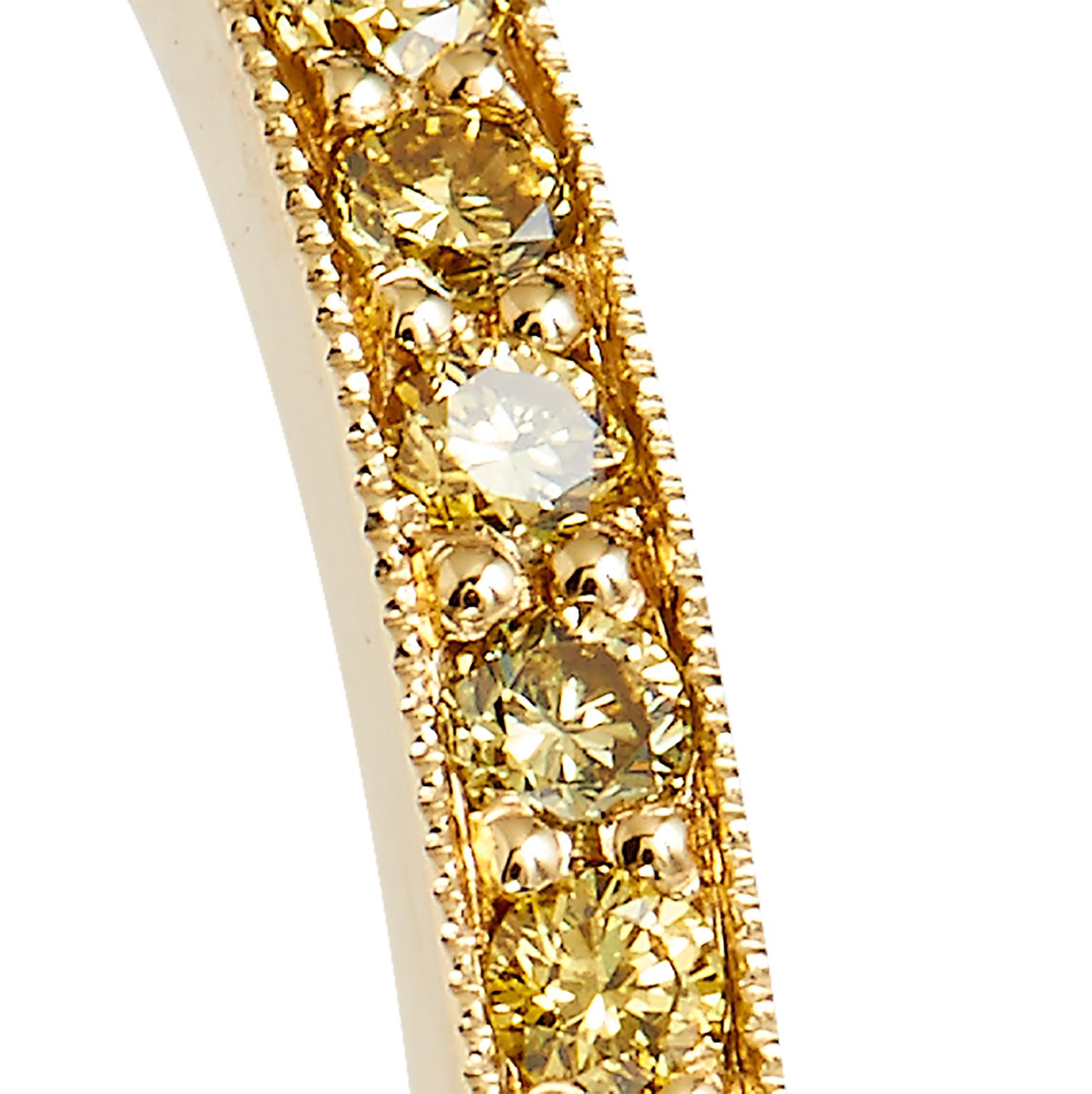 .50 carat Yellow Diamond Eternity Band Ring set in 18kt Yellow Gold Size 6 In New Condition In Miami, FL