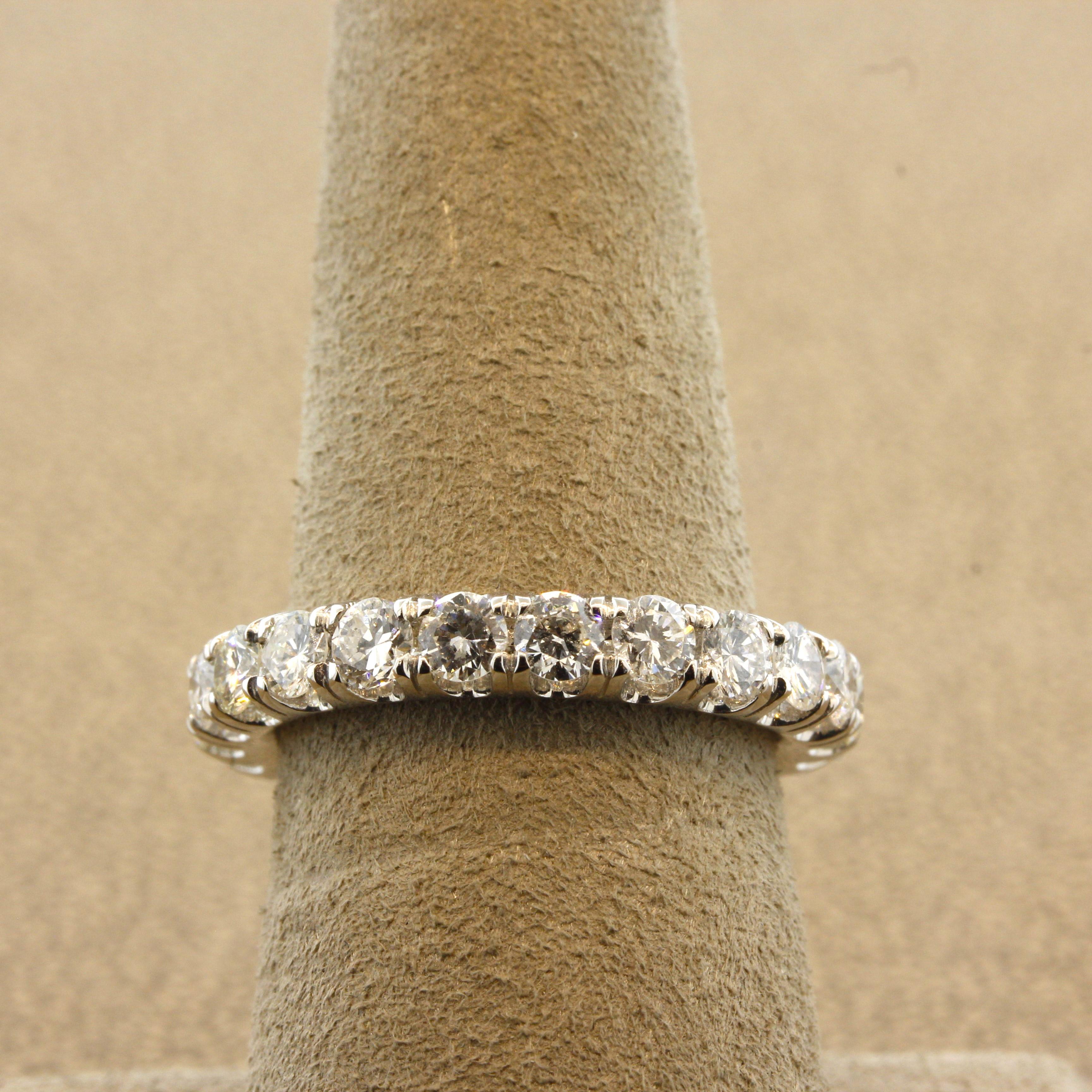 Diamond Gold Eternity Band Ring For Sale 1