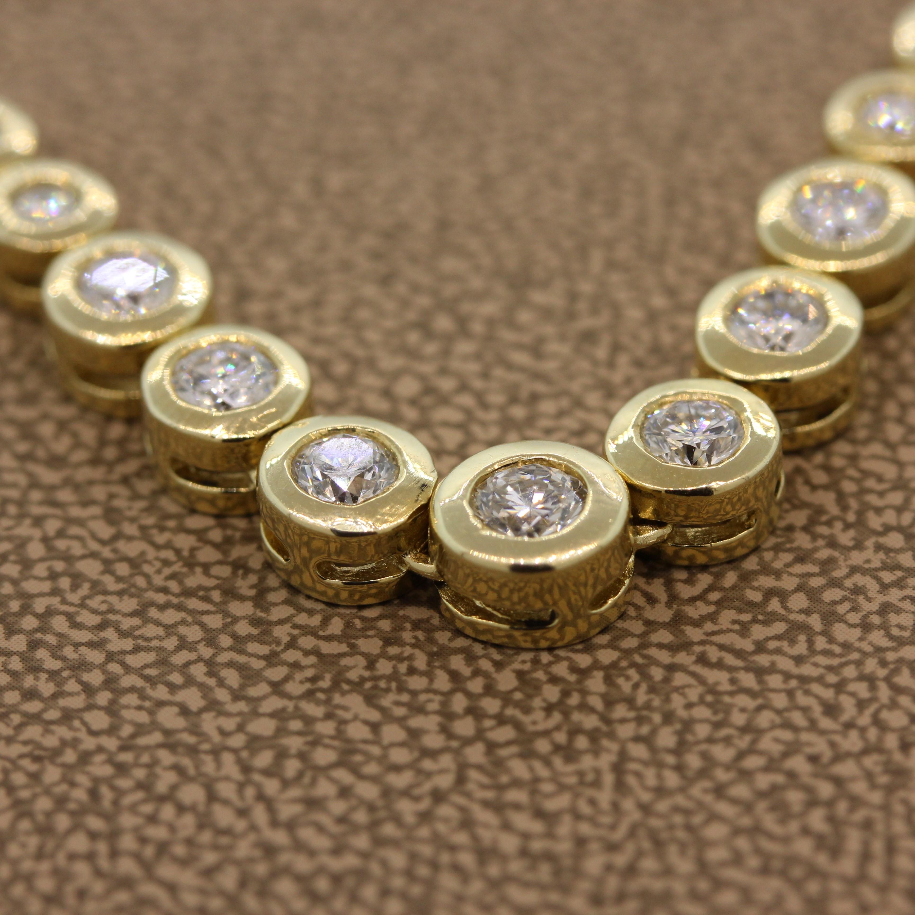 Diamond Gold Eternity Necklace 1
