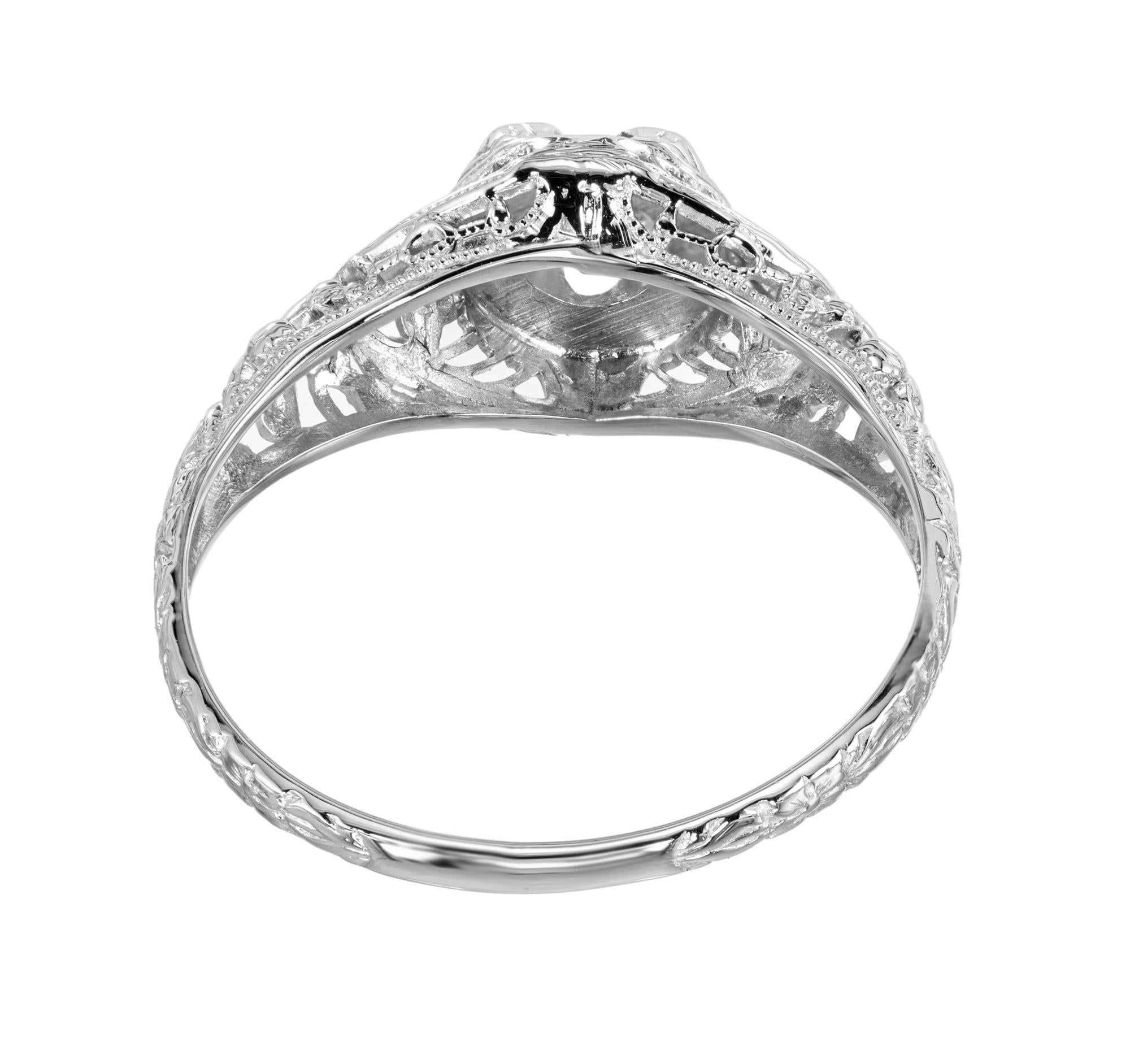 De las mujeres Anillo de compromiso de oro con diamantes y filigrana en venta