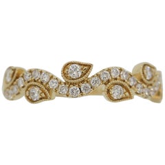 Diamond Gold Filigree Ring Band