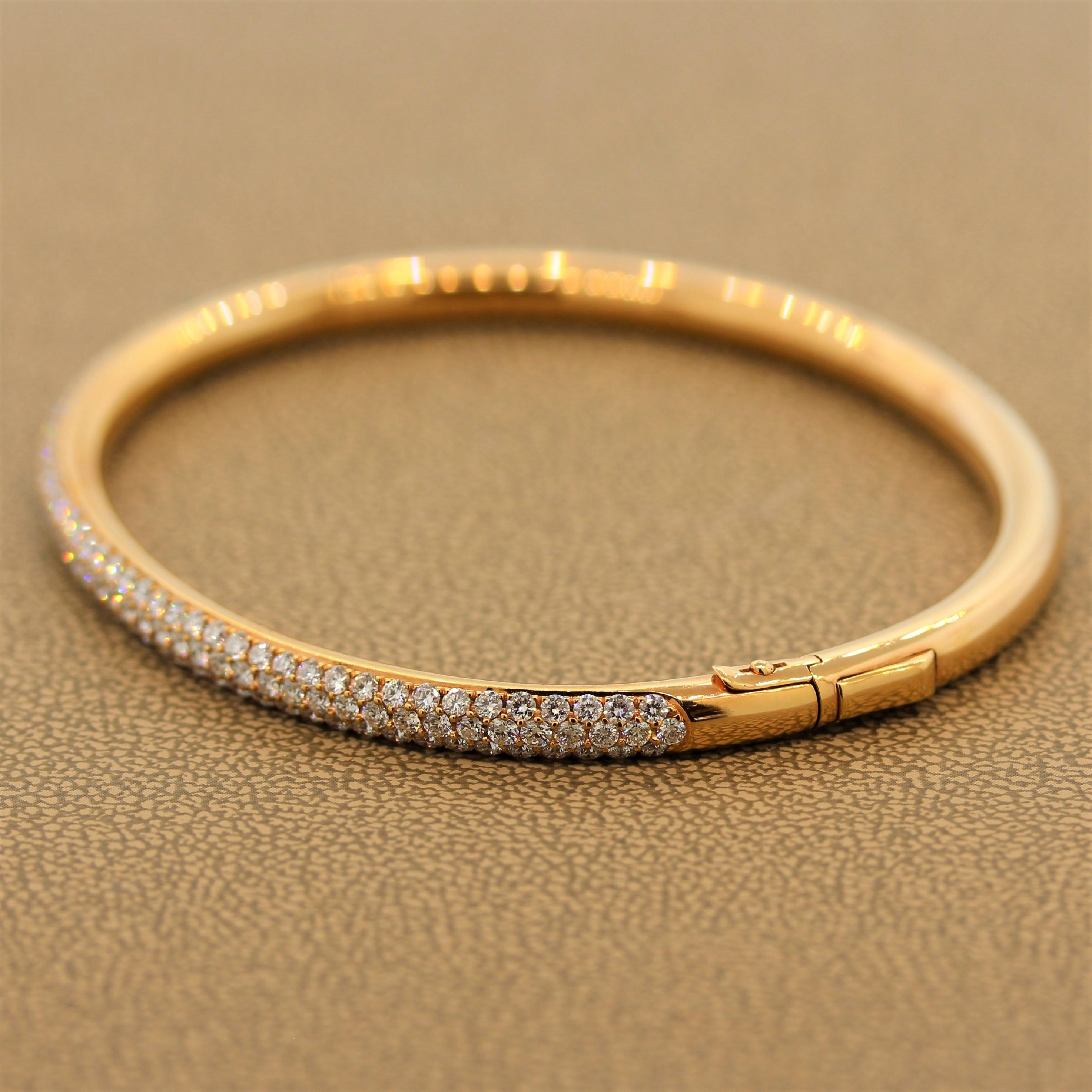 Bracelet rigide en or et diamants Neuf - En vente à Beverly Hills, CA