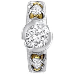 Diamant Gold Hidden Realms Verlobung Cocktail Ehering Handgefertigt in NYC