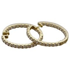 Diamond Gold Hoop Earrings