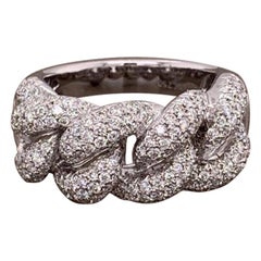 Diamond Gold Link Band Ring