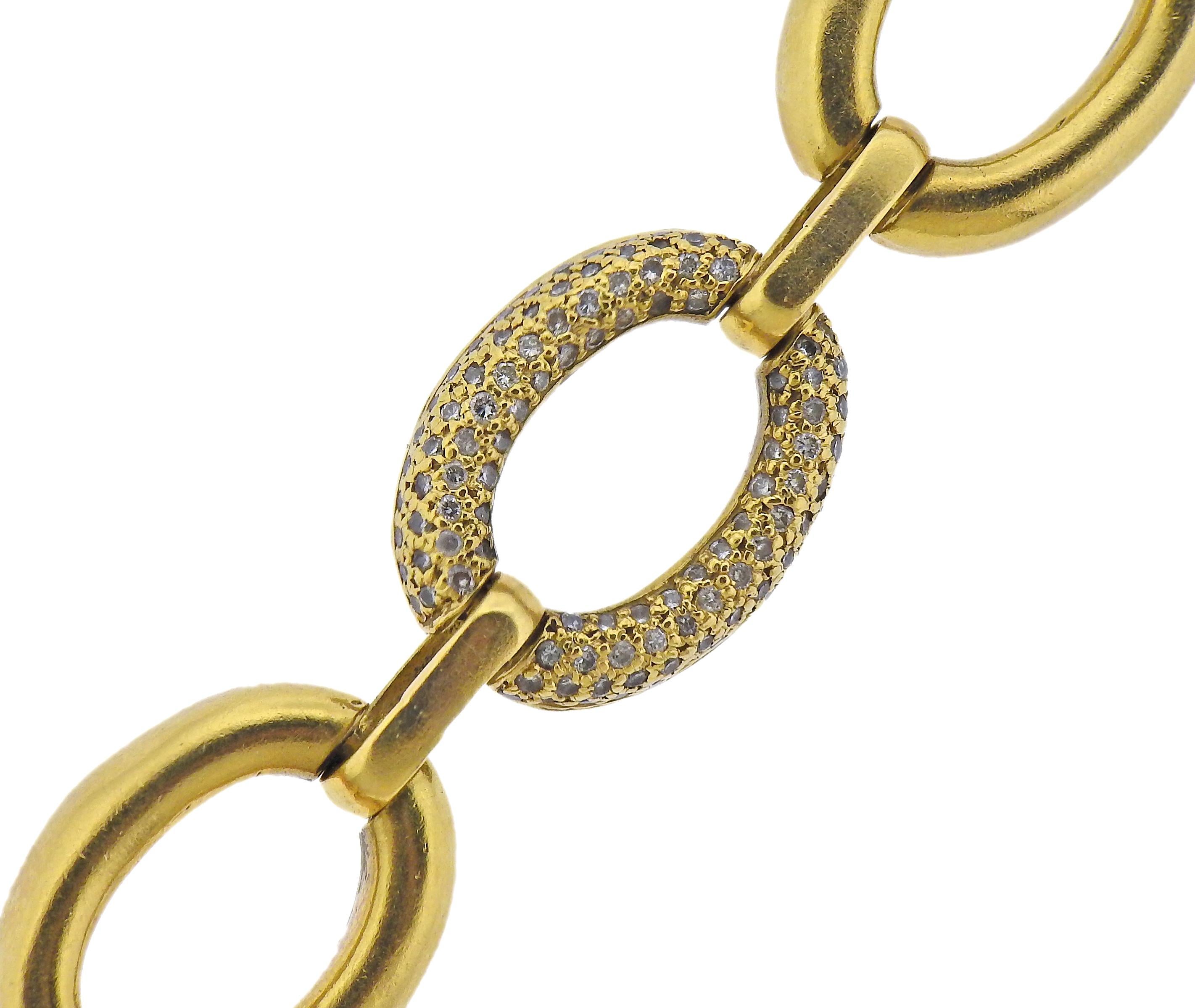 Gliederarmband aus Gold mit Diamanten von Shawn (Rundschliff)