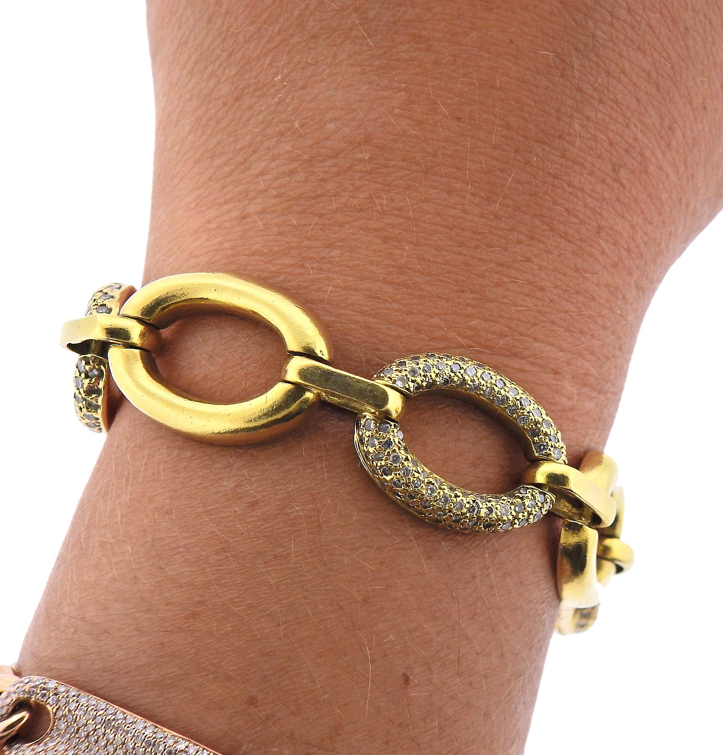 Gliederarmband aus Gold mit Diamanten von Shawn Damen