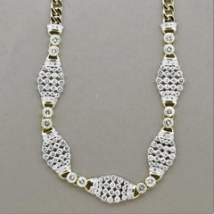 Diamond Gold-Link Choker Necklace