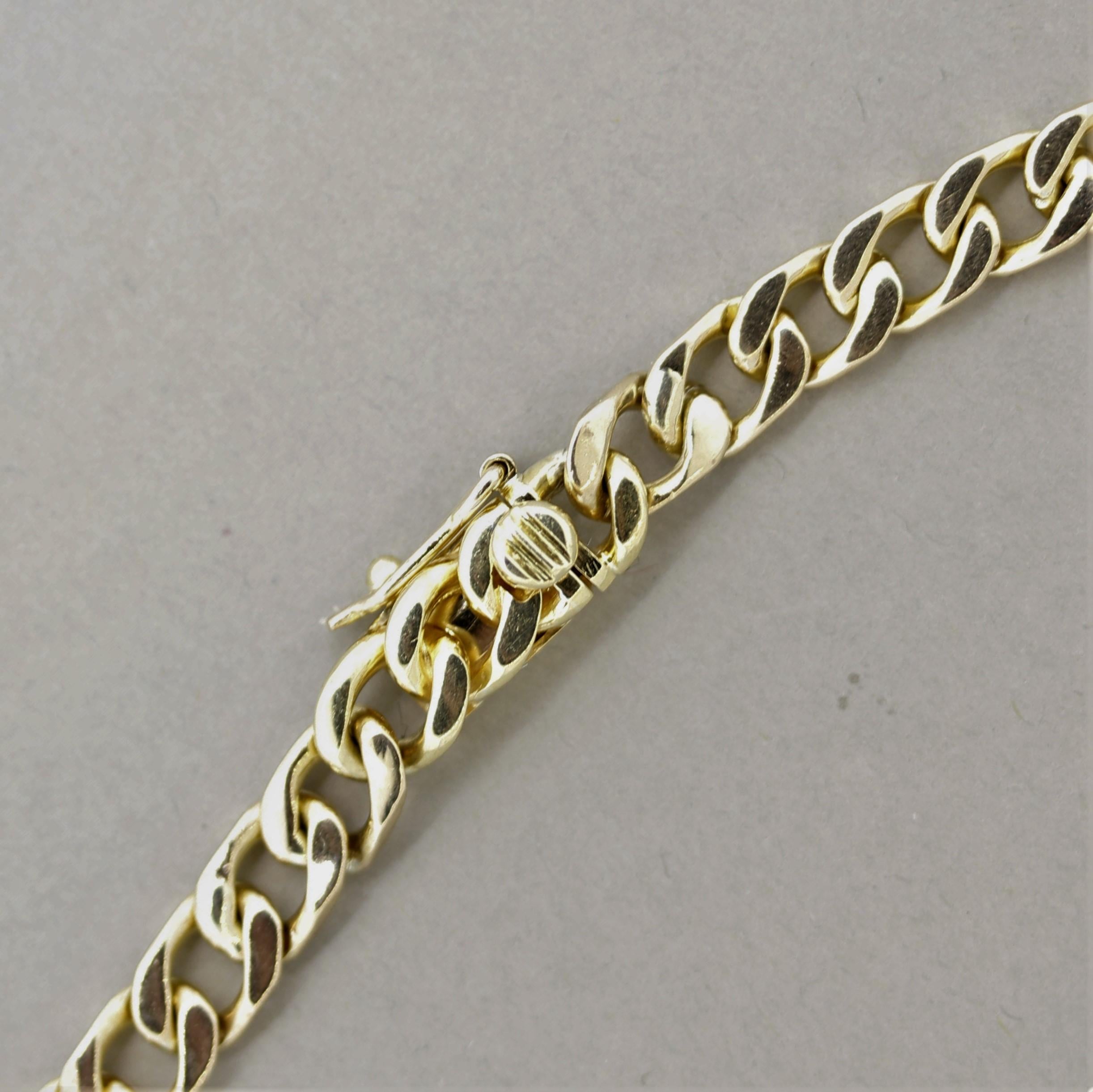 Round Cut Diamond Gold-Link Choker Necklace For Sale