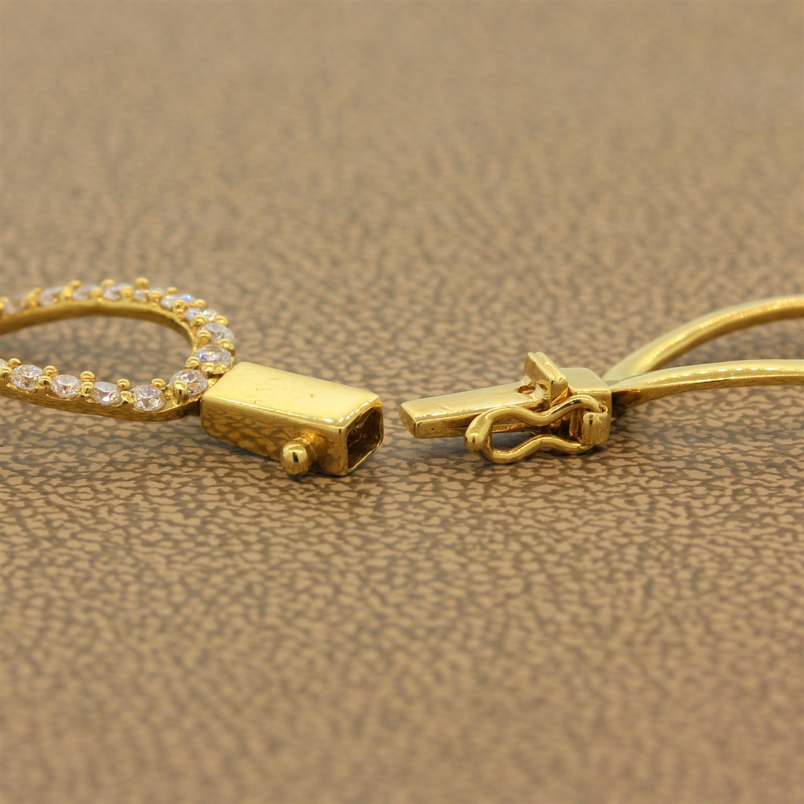 Diamond Gold Link Necklace 3