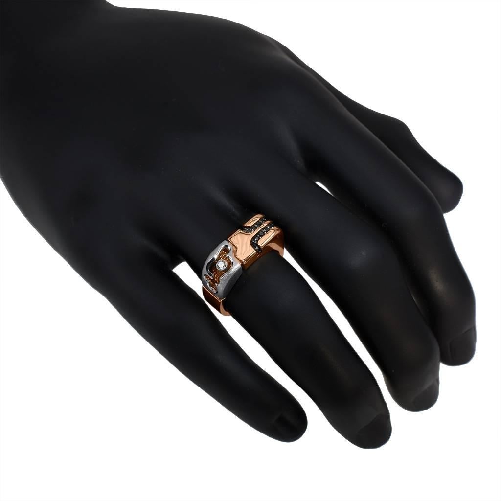 Anello da uomo in oro con diamanti fatto a mano a NYC da Alex Soldier in vendita 2
