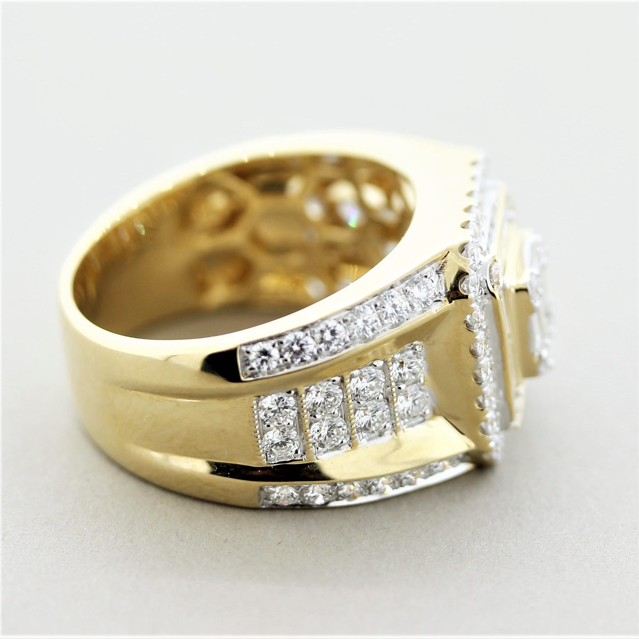 Diamond Gold Men’s Ring In New Condition In Beverly Hills, CA