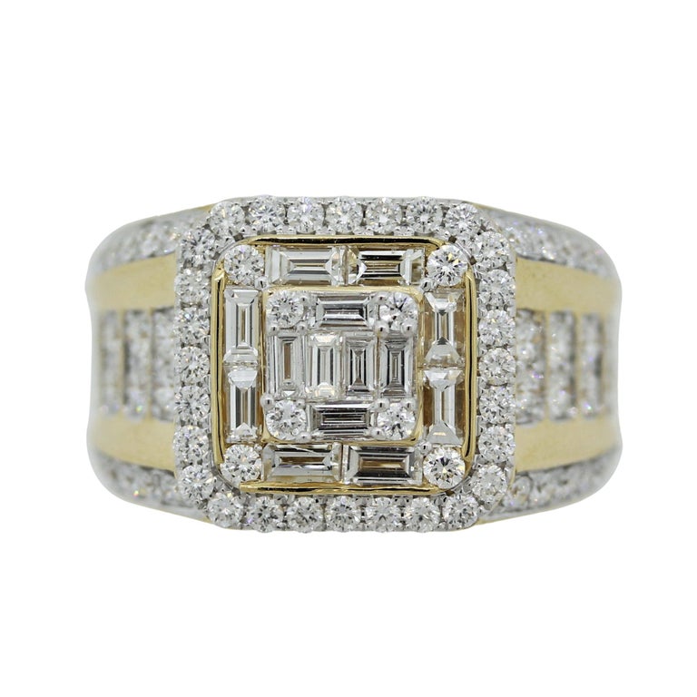 Diamond Gold Men’s Ring For Sale at 1stDibs