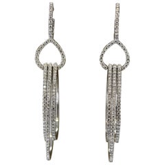 Diamond Gold Multi-Dangle Earrings