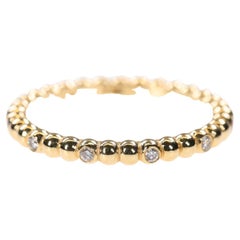 Diamond & Gold Multi-sphere Stackable 18K Yellow Gold Stackable Ring