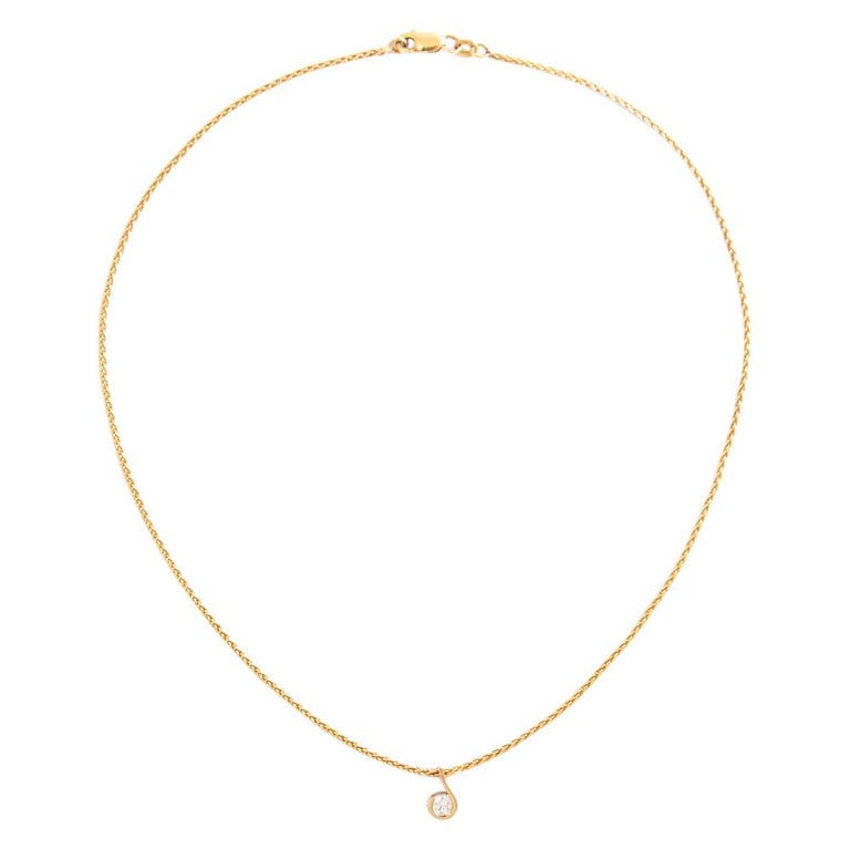 Diamond Gold Necklace For Sale at 1stDibs