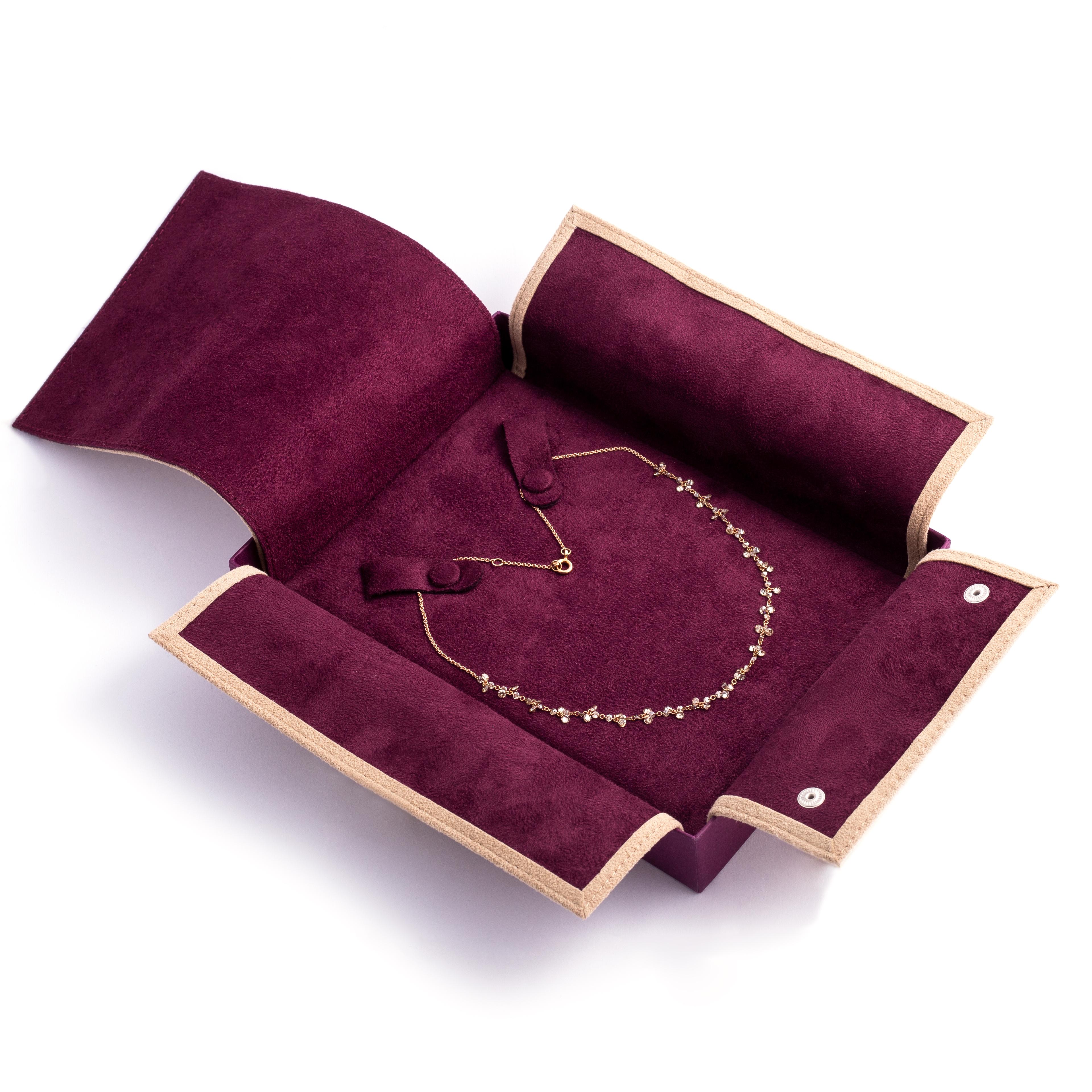Gold-Halskette mit Diamanten und Kunz im Angebot 2