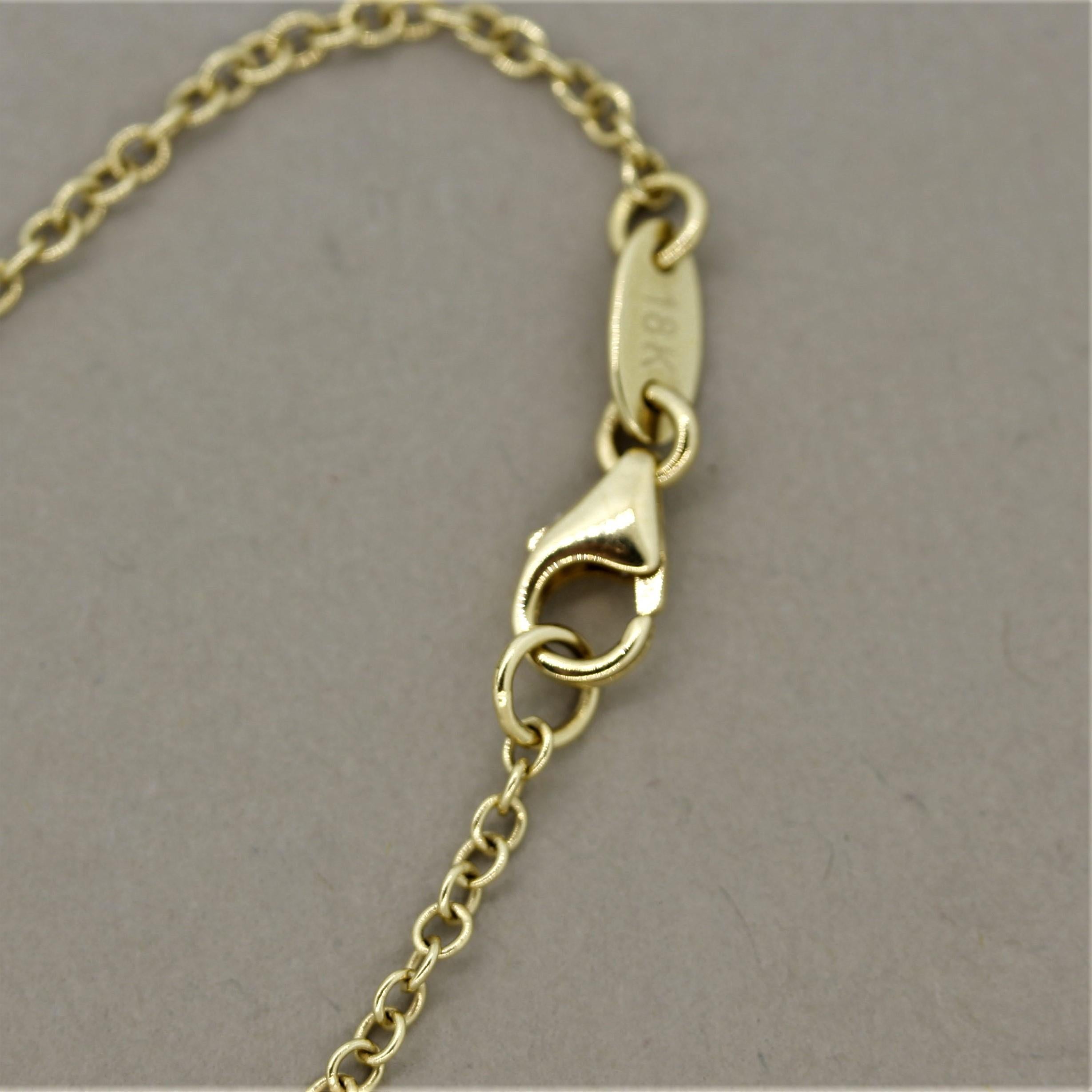 Diamond Gold Nugget Chain Necklace In New Condition In Beverly Hills, CA