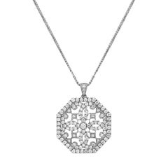 Pendentif octogonal en or et diamants
