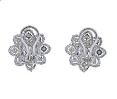 Diamond Gold Openwork Earrings