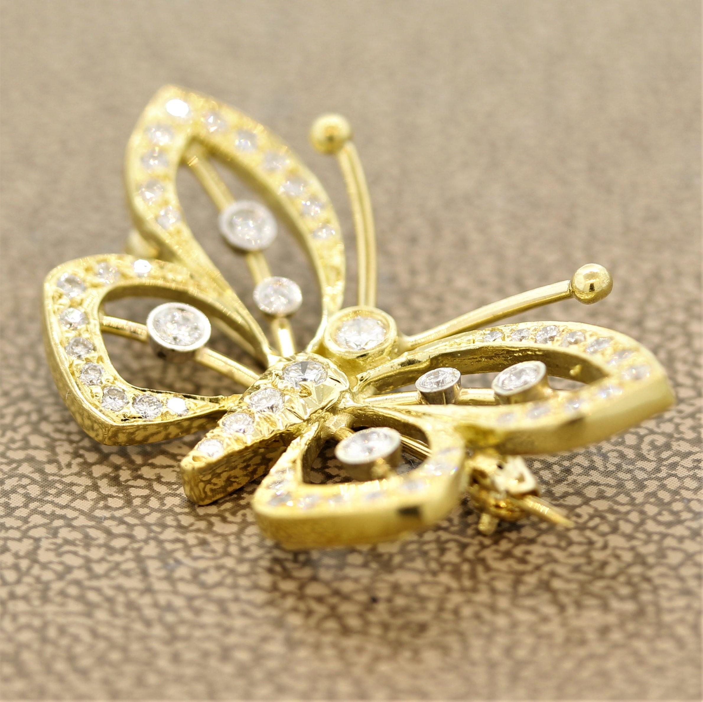 gold butterfly pin