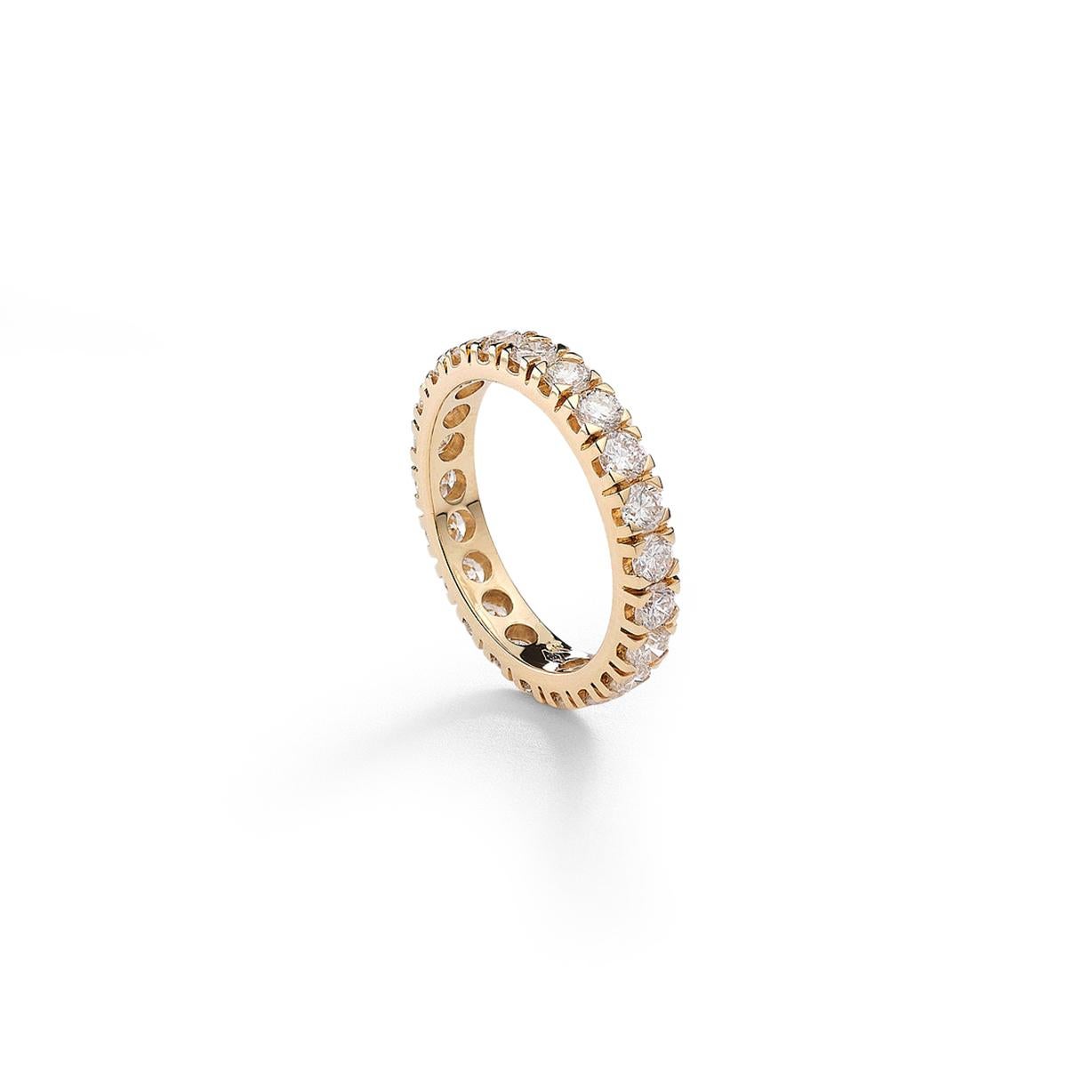 Contemporary Diamond Gold Ring For Sale