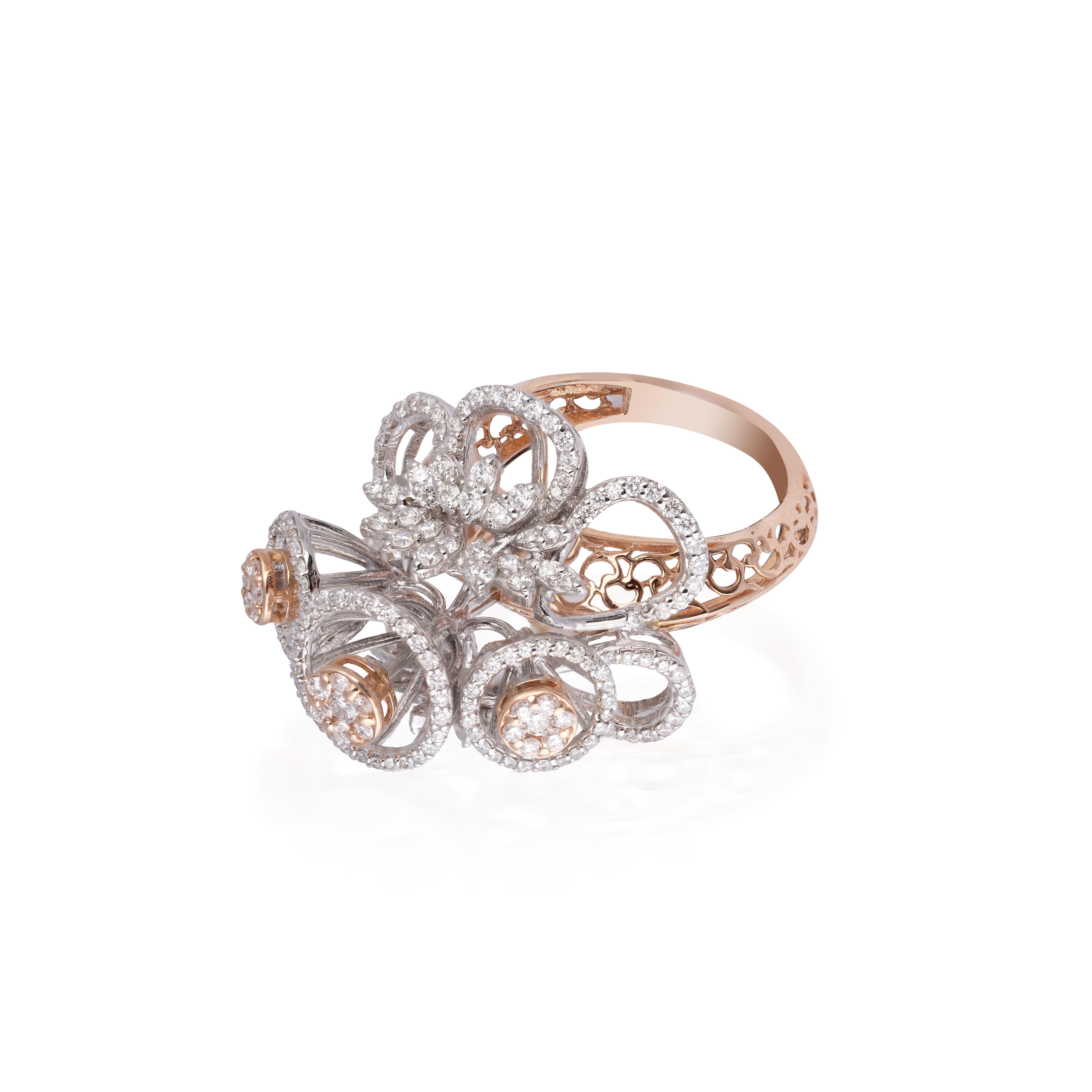 14 Karat Gold 1,63 Karat Diamantring Damen