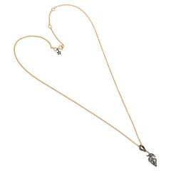 0,09 Karat Diamant Gold 925 Sterlingsilber Anhänger mit Kette