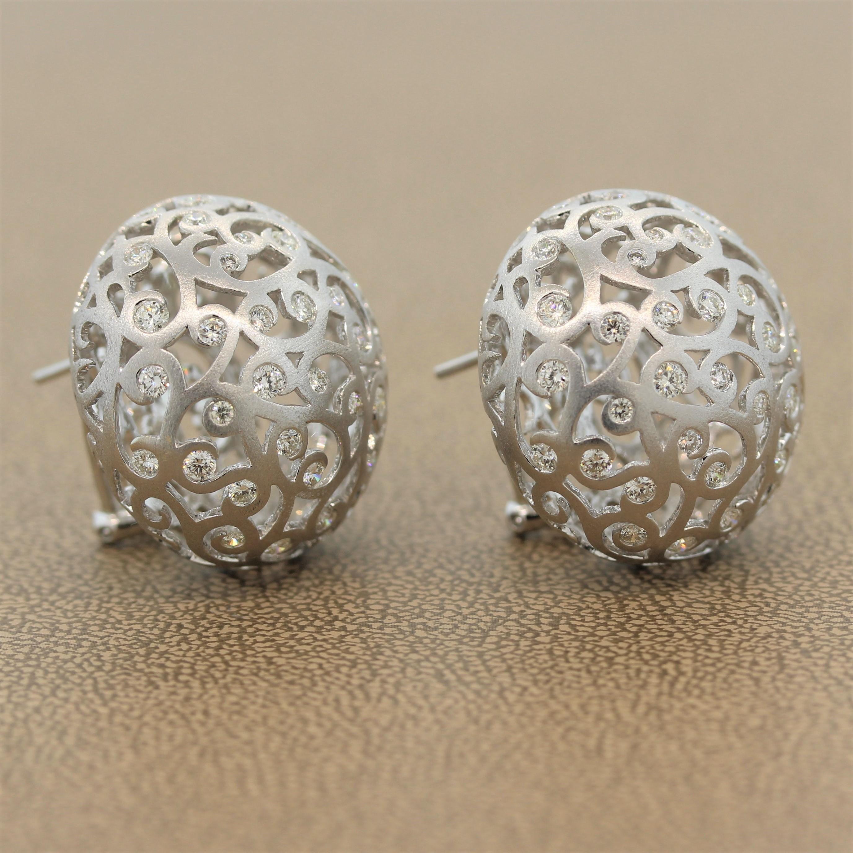 gold filigree ball earrings