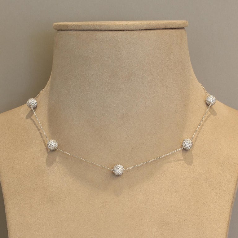 Diamond Gold Sphere Necklace For Sale (Free Shipping) at 1stDibs