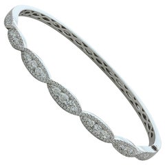 Diamond Gold Spiral Hard Bracelet
