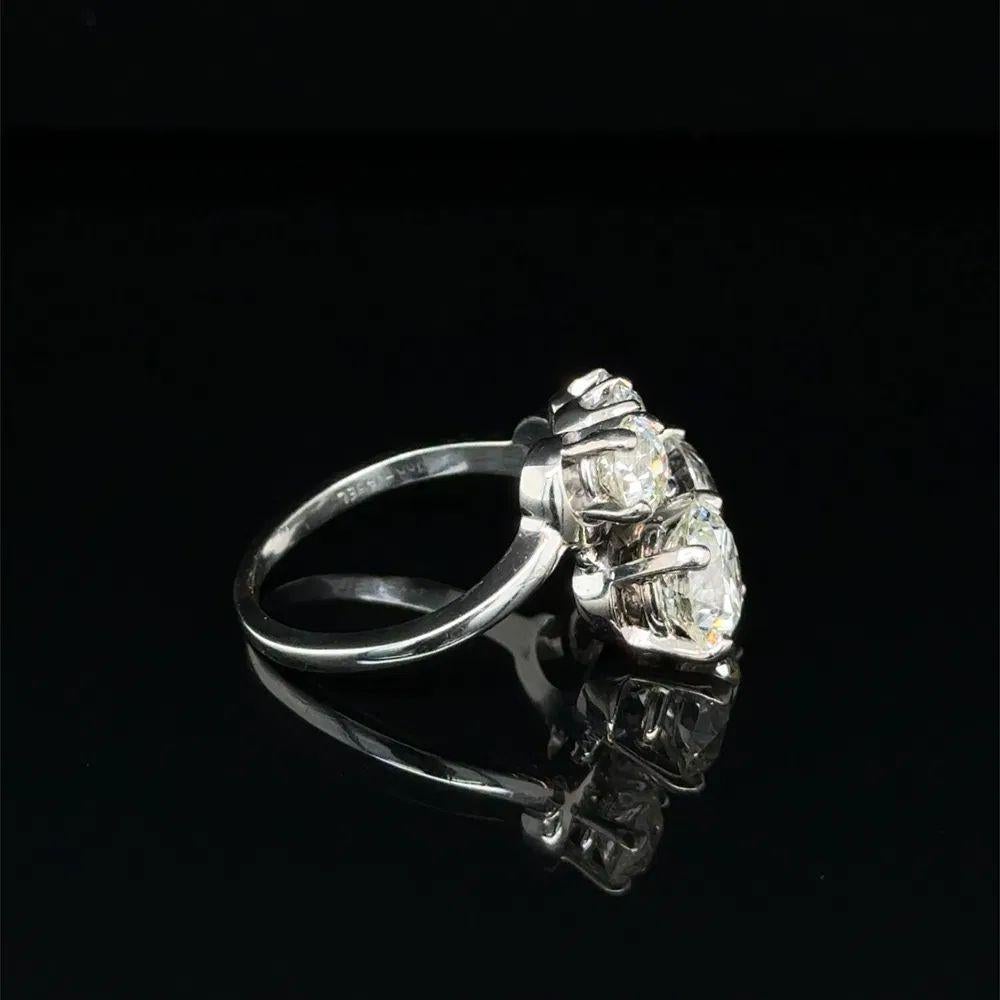 Women's Diamond Gold Statement Vintage Cluster Cocktail Ring For Sale