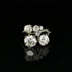 Diamond Gold Statement Vintage Cluster Cocktail Ring