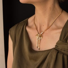 Diamond Gold Tank Necklace