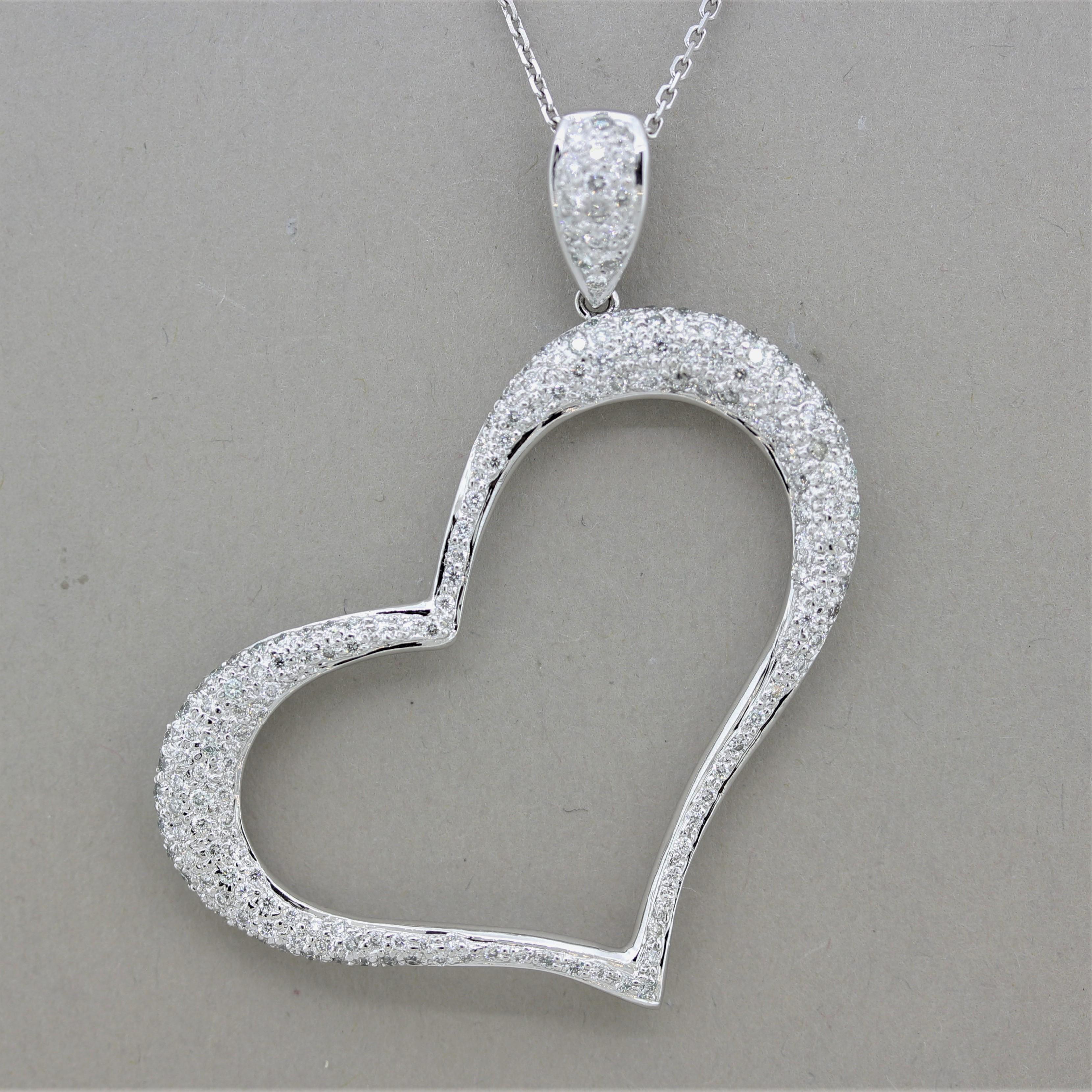 tilted heart necklace