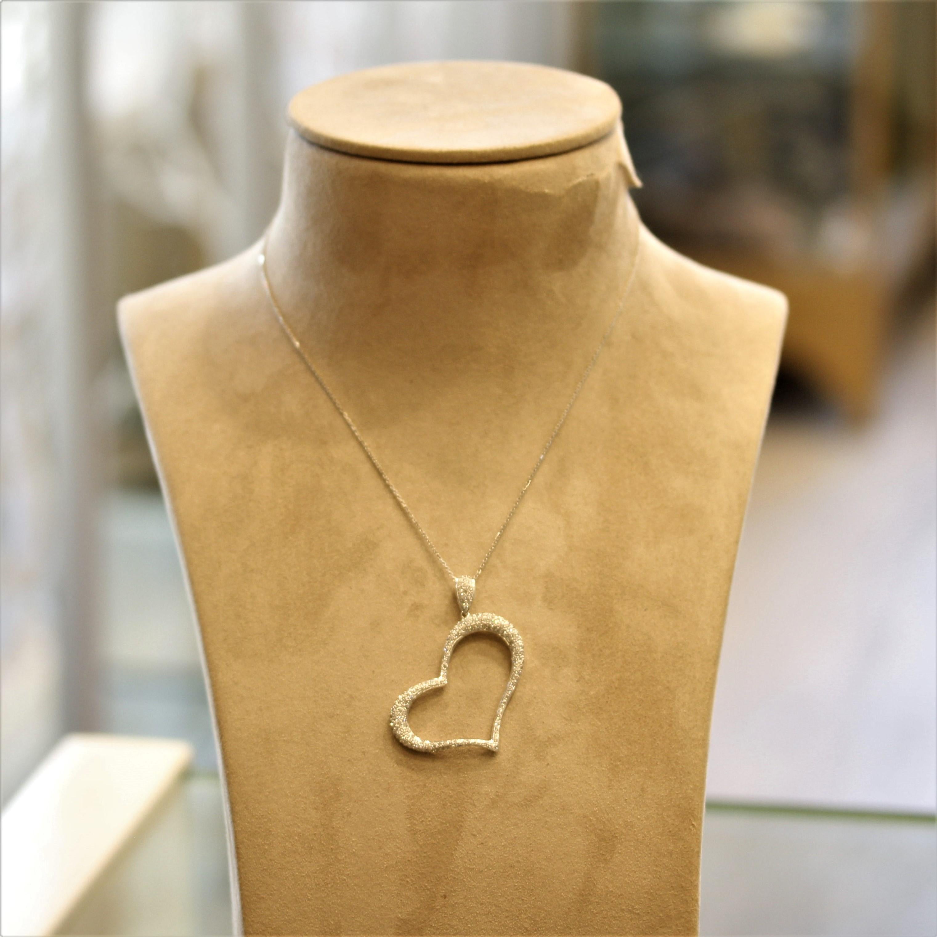 tilted heart pendant