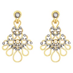 Orecchini con diamanti e oro di Elie Top
