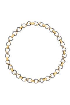 Diamond & Gold Twist Necklace by Elie Top