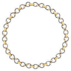 Diamond & Gold Twist Necklace by Elie Top