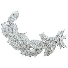 Broche de blé en or avec diamants