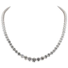 Antique Diamond Graduating Riviera Necklace