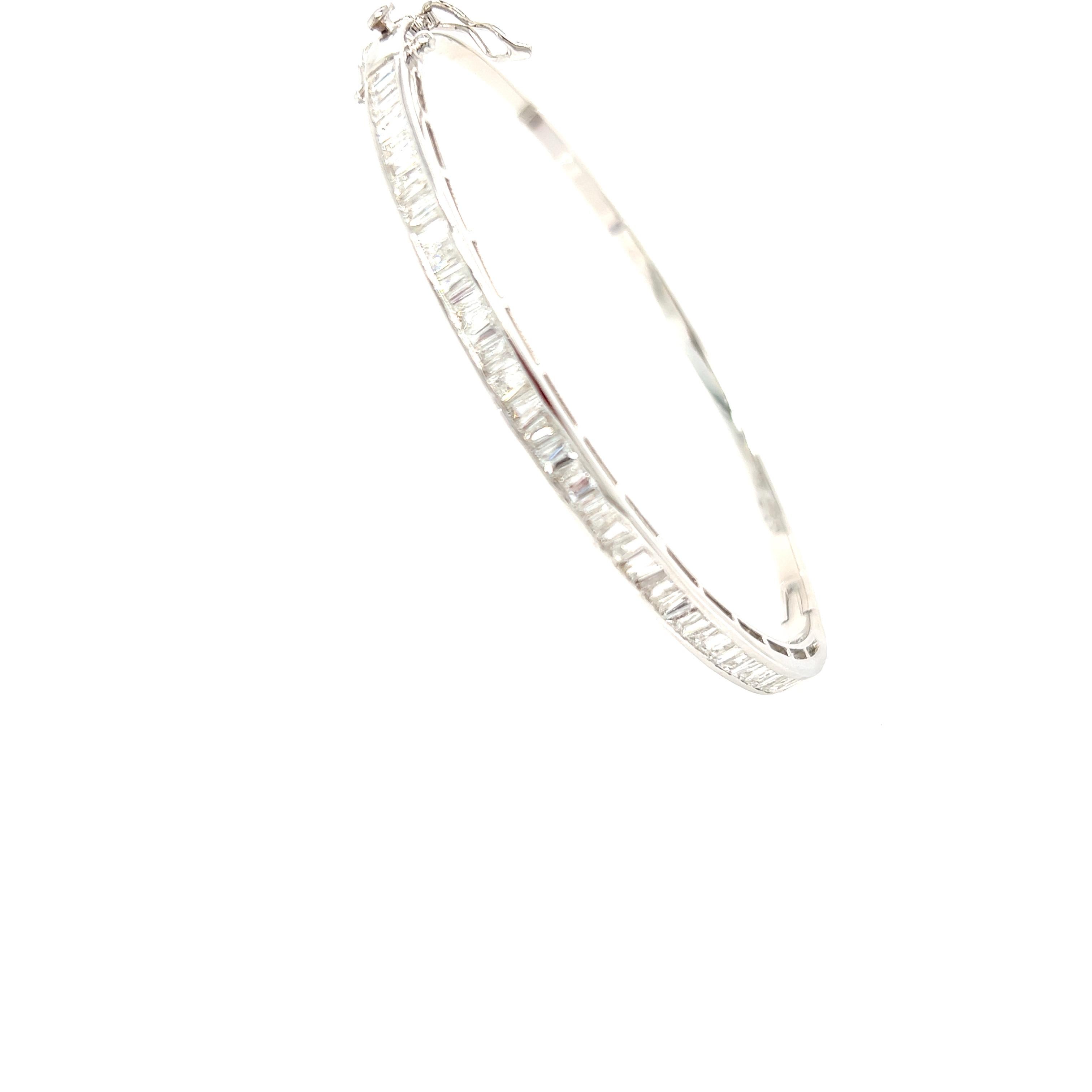 Tapered Baguette Diamond Grande Bracelet For Sale
