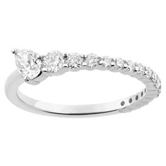 Diamond "Guler" Ring by Selin Kent in Platinum