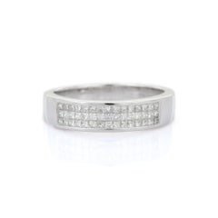 Anello di fidanzamento con diamante naturale in oro bianco 18 carati