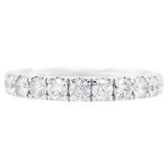 Diamant-Halber Eternity-Ring 18K Weißgold mit Diamanten