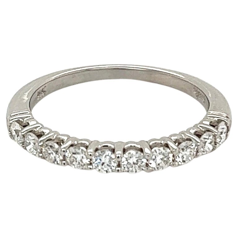 Diamond Half Eternity Gold Vintage Band Ring For Sale at 1stDibs