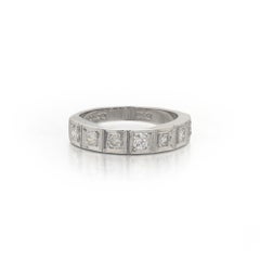 Diamond Half Eternity Ring, 18KT White Gold