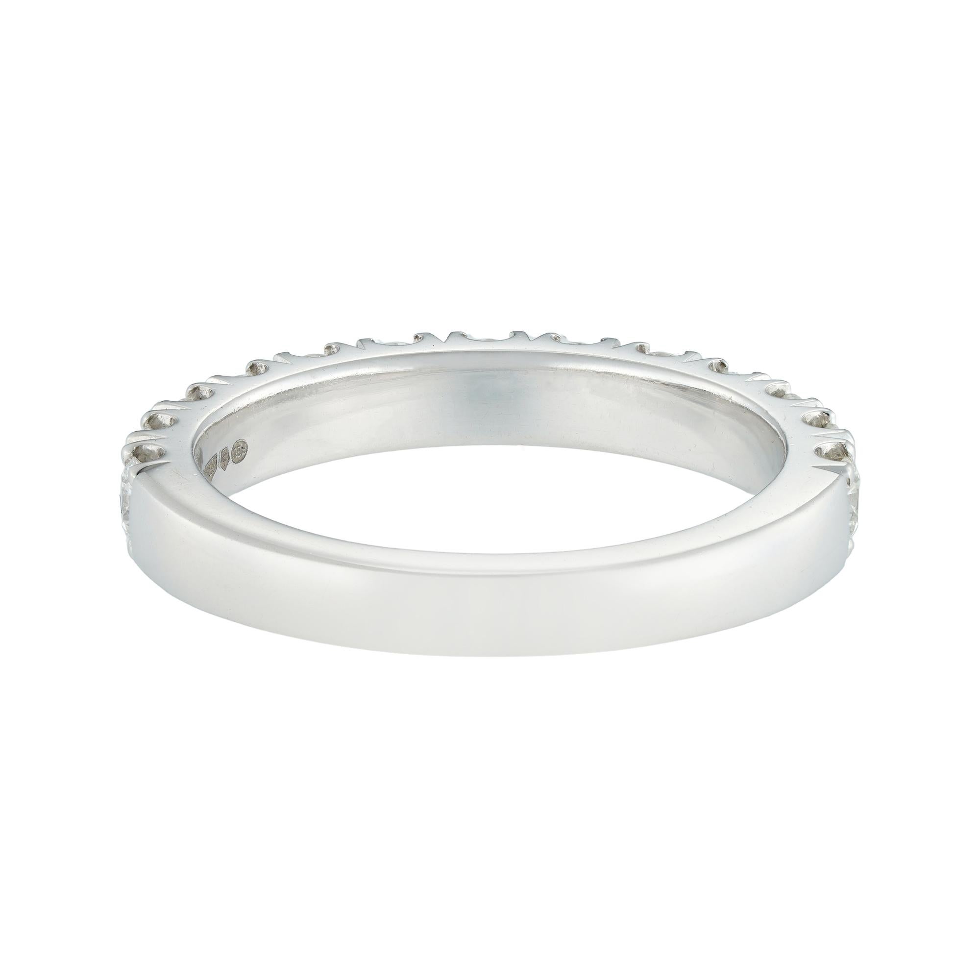 Contemporary Diamond Half Eternity Ring