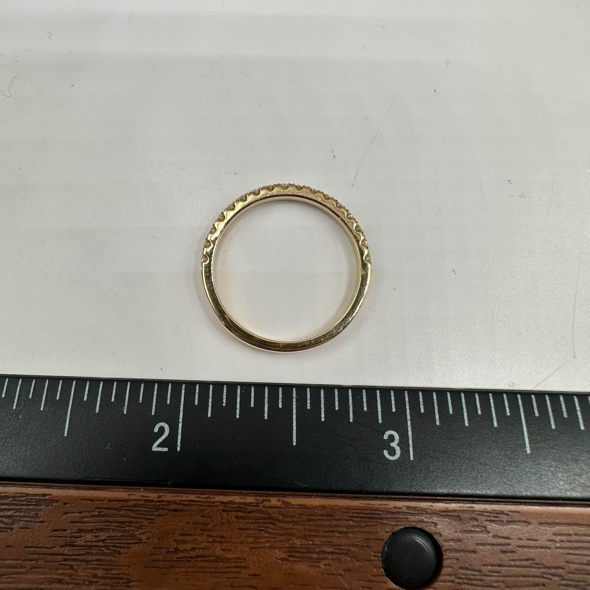 Diamant-Halber Eternity-Ring aus 14kt Gelbgold mit 0,25 Karat Diamanten, Größe 6,75 Damen im Angebot